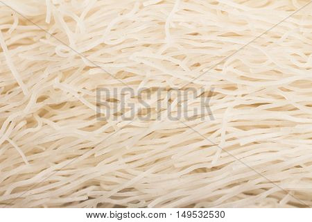 Chinese Noodles. Rice vermicelli Pasta. Close-up photo