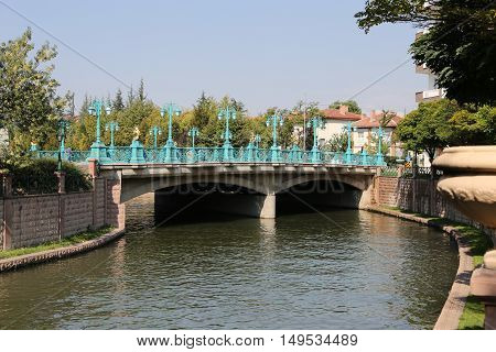 Porsuk River passing through Eskisehir City Turkey