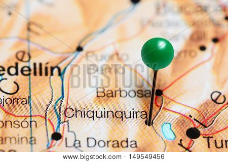 Chiquinquira pinned on a map of Colombia