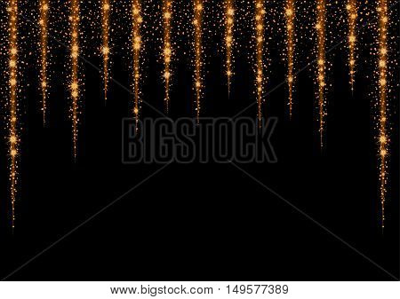 Glittering Stars And Trail Of Sparkling Particles