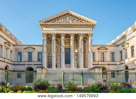 View at the Justice Palace in Montpellier - France