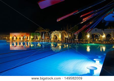 Water Pool At Night