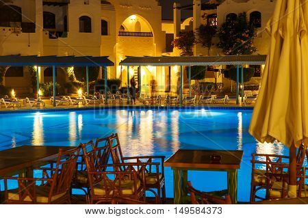 Water Pool At Night