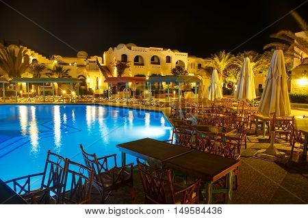 Water Pool At Night