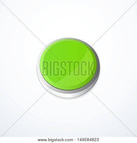 Vector green round button. Vector illustration eps 10