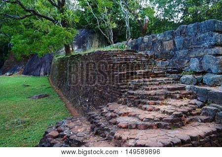 Ancient stones of Sigiriya in the jungle