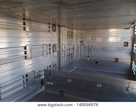 Special design truck and trailer for transportation of pigs from the farm to a slaughterhouse