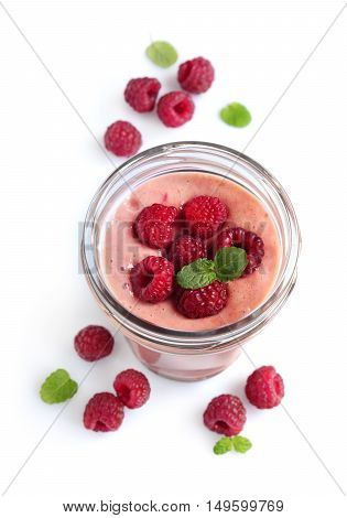 Delicious Raspberry Mousse With Fresh Raspberries