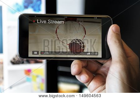 Live Stream Video Multimedia Concept