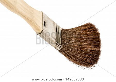 New prush close-up isolated on white background