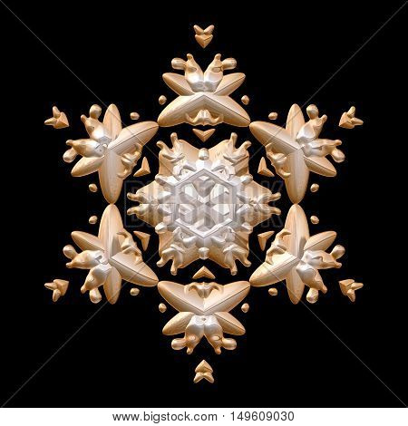 Snowflake winter icon 3d graphic digitally image