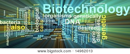Slovo mrak koncepce ilustrace biotechnologického výzkumu zářící Světelný efekt