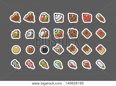 2D ice creams for creating video games set 2