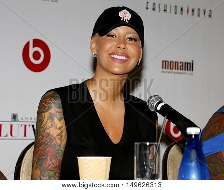 Amber Rose at the SlutWalk Festival Press Conference held at the Four Seasons Hotel in Beverly Hills, USA on September 29, 2016.