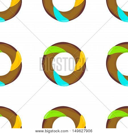Donut seamless background texture pattern. Cute donuts with glazing. Seamless pattern. Delicious donut glazed. Donut pattern. Vector donuts pattern. Chocolate donuts. Isolated donuts seamless pattern