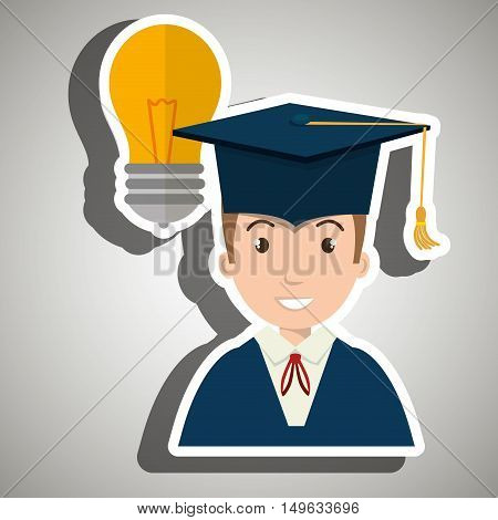 student man graduation education vector illustration eps 10