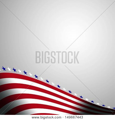 Abstract background in colors of american flag. Independence Day, Labor Day or Veterans Day theme background, etc. Stock vector.