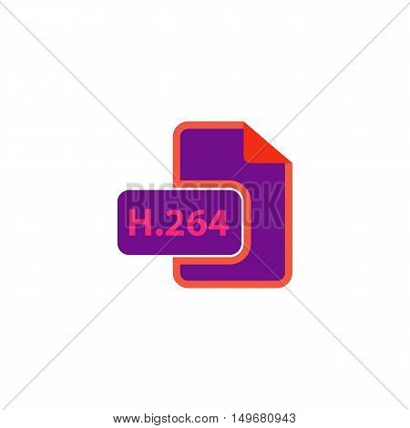 H264 Icon Vector. Flat simple color pictogram