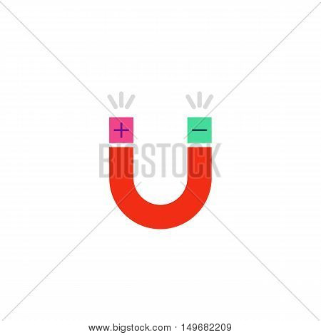Magnet Icon Vector. Flat simple color pictogram