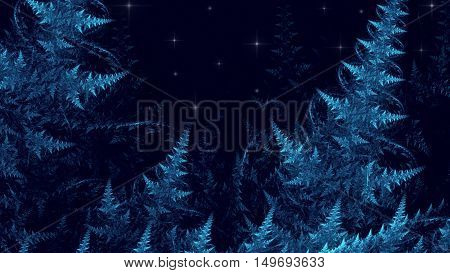 Fractal Pinnate Fern - Fractal Art - 3D illustration