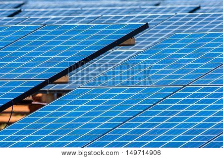 mediaum Shot Many outdoor solar cell panel