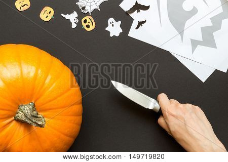 Making Jack O Lantern For Halloween