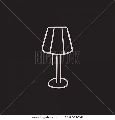 Stand lamp vector sketch icon isolated on background. Hand drawn Stand lamp icon. Stand lamp sketch icon for infographic, website or app.