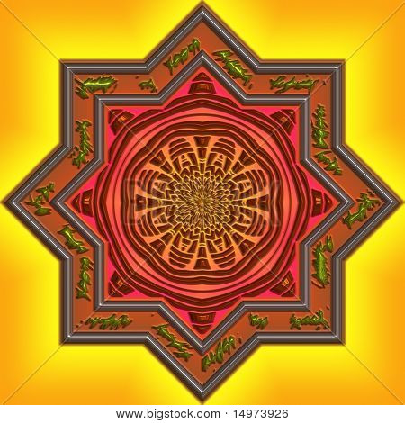 Mandala östlichen Entwurf abstrakter geometrischer Muster