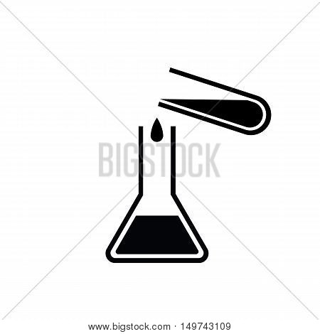 icon pouring chemicals in a test tube vector ESP10