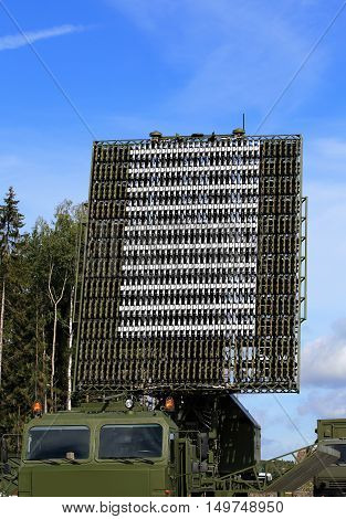 All-around antenna for air defense complex on a rotating platform