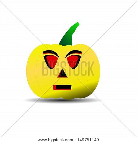 Halloween pumpkin head jack lantern. Pumpkin sign pumpkin icon pumpkin logo. Pumpkin in vector isolated on white background.