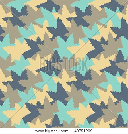 Cute bright seamless pattern background with camouflage colored pieces. Vector illustration
