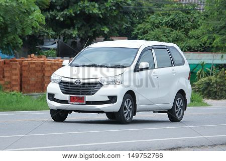 CHIANGMAI THAILAND -SEPTEMBER 1 2016: Private Toyota New Avanza car. Mini Suv Car for Urbun User. Photo at road no.121 about 8 km from downtown Chiangmai thailand.
