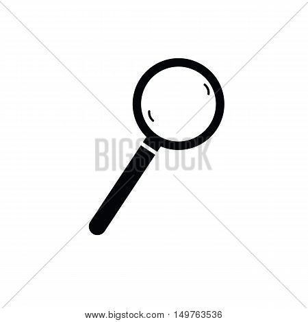 Icon black handheld magnifier of vector ESP10