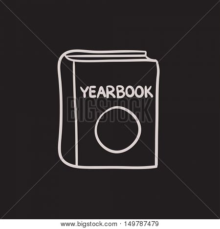 Yearbook vector sketch icon isolated on background. Hand drawn Yearbook icon. Yearbook sketch icon for infographic, website or app.