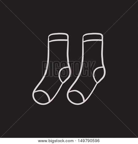 Socks sketch icon for web, mobile and infographics. Hand drawn Socks icon. Socks vector icon. Socks icon isolated on white background.