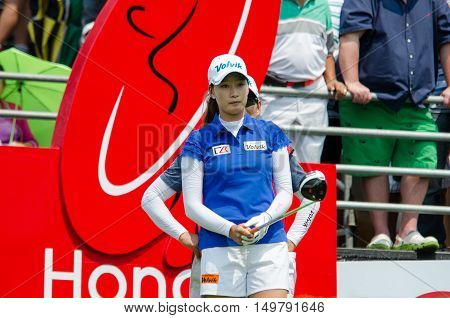 CHONBURI - FEBRUARY 27 : Chella Choi of South Korea in Honda LPGA Thailand 2016 at Siam Country Club Pattaya Old Course on February 27 2016 in Chonburi Thailand.