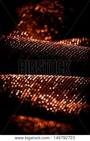 draped lurex fabric - warm copper colorspace