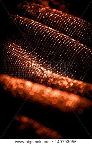 draped lurex fabric - warm copper colorspace