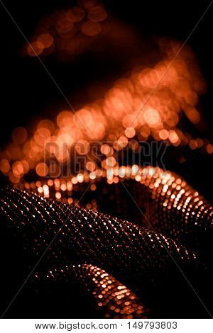 draped lurex fabric - warm copper colorspace