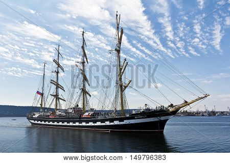 Varna, Bulgaria - October 01: international Tall Ships fleet is returning to the Black Sea 2016.the SCF Black Sea Tall Ships Regatta. The Russian 