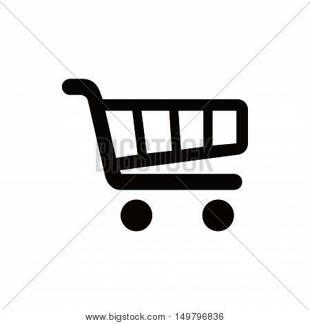 shopping cart icon stock vector illustration flat design