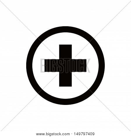 plus icon stock vector illustration flat design