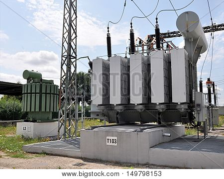 advanced substation and a big voltage transformer