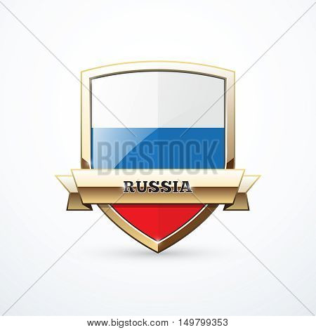 Gold England shield. Vector illustration eps 10.