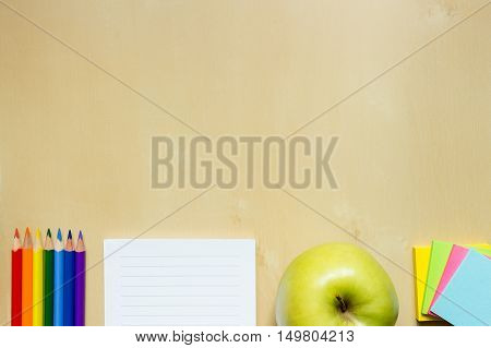 School Table Top View