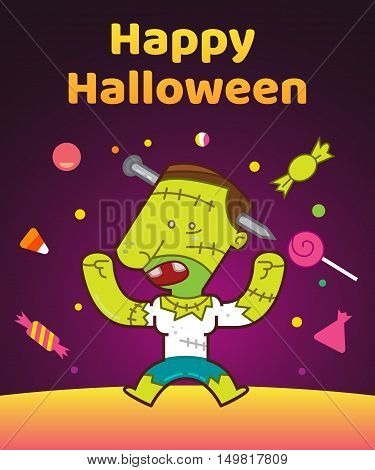 The Living Dead, Halloween Character, Vector Illustration Background