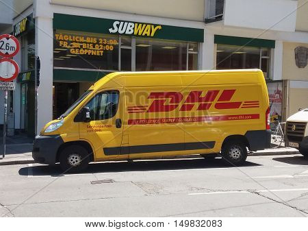 Dhl Van On The Street