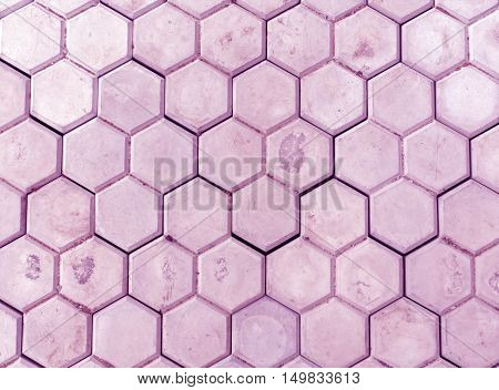 Purple Pedastrian Walkway Close-up.