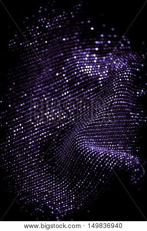 purple colored lurex fabric - dark background